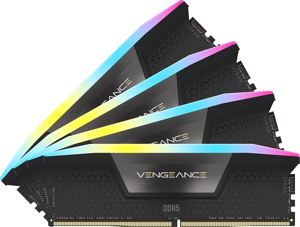 Corsair Vengeance RGB DDR5 96GB (4x24GB) 6400MHz CL32 iCUE XMP