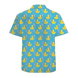 Yellow Ducks Mens Funny Hawaiian Shirts 3D Graphic