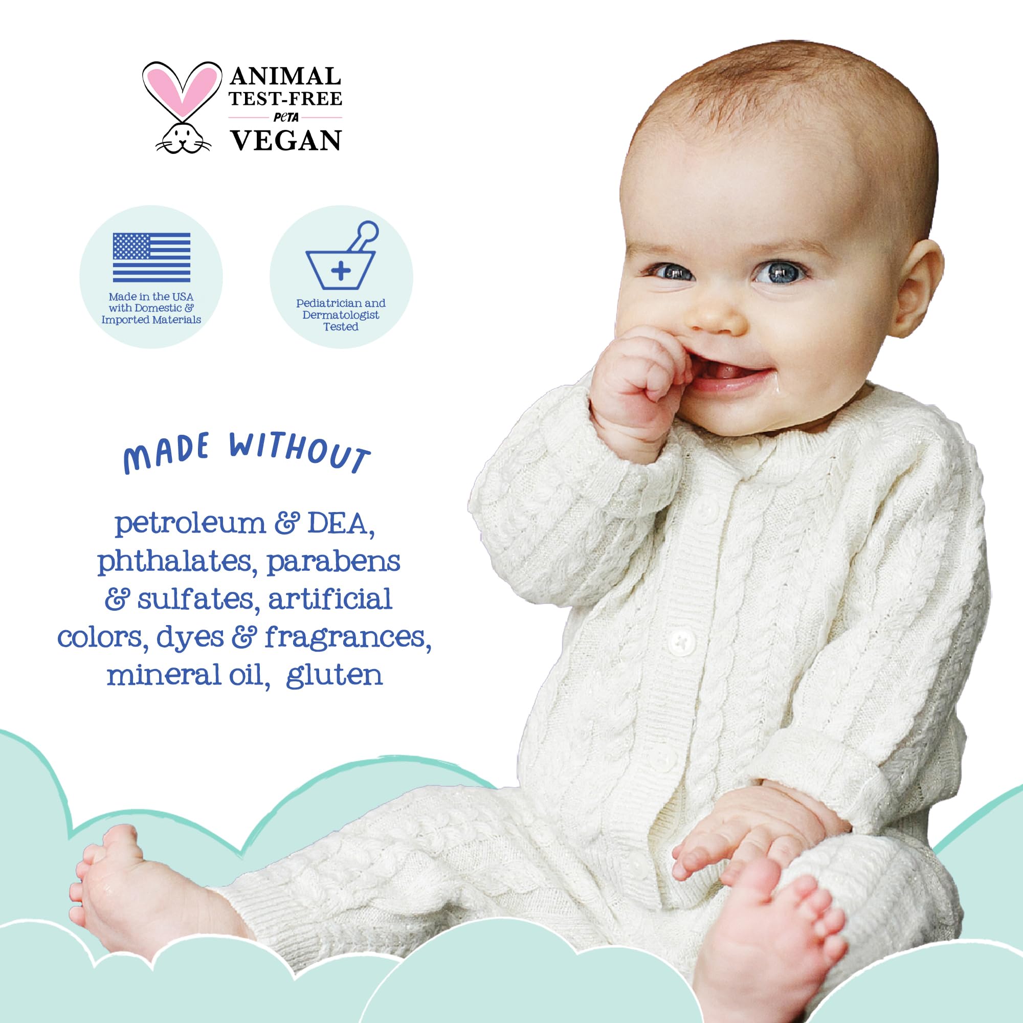 Oilogic Stuffy Nose & Cough Essential Oil Vapor Bath for Babies & Toddlers - Gentle Baby Bath Essentials – Pediatrician-Tested & Safe for Babies, 12.9 Fl Oz