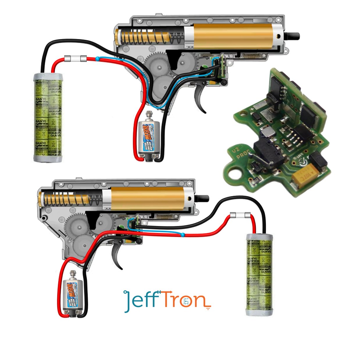 Jefftron Airsoft Mosfet Processor Unit V2 Micro Processor Trigger  Replacement: Amazon.co.uk: Sports & Outdoors