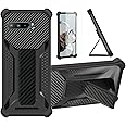 Aroepurt Case for Asus Rog Phone 3 Phone Case Stand Cover [with Tempered Glass Screen Protector] Hybrid Case [Folding Support Magnetic] [Frosted anti-fingerprint] Black