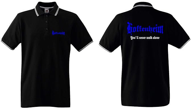 world-of-shirt / Hoffenheim Herren Polo-Retro You`ll Never Walk Alone