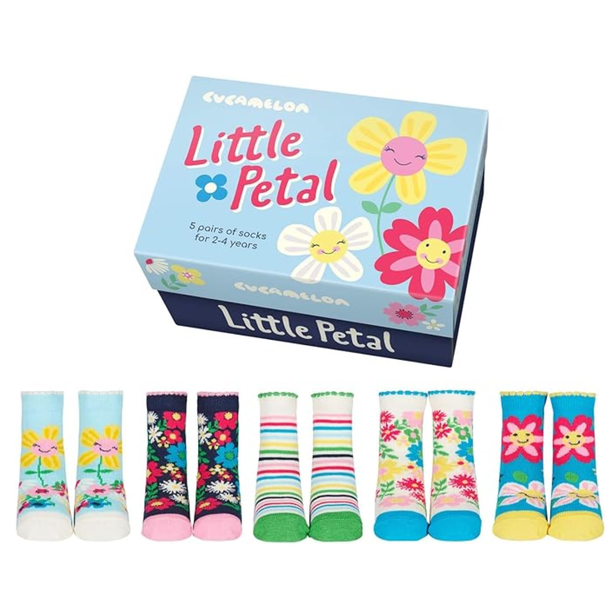 Cucamelon Baby Little Petal Sock Gift, Multi, One Size