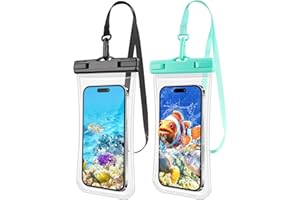 Kebrela 2 PCs Waterproof Phone Pouch, Clear Waterproof Phone Case for iPhone 15 Pro Max 14 13 12 11 Plus Samsung Up to 6.9'', 3D IPX8 Water Proof Cellphone Dry Bag for Snorkeling Swimming Pool Beach