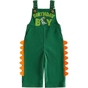 FYBITBO Birthday Boy Outfit Animal Corduroy Overalls Jumpsuit Pants Clothes | Toddler Baby Boy Clothes 1 2 3 4 5 Year Old Bir