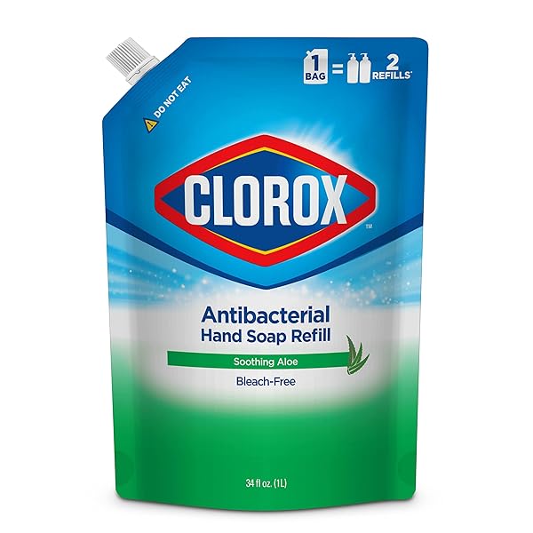 CLOROX ANTIBACTERIAL LIQUID HAND SOAP REFILL, SOOTHING ALOE...