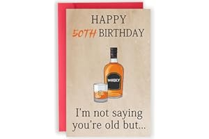 Abeletree 50th Birthday Cards for Men Women, 50th Birthday Gifts for Her Him Men Women, Funny 50 Years Old Birthday Card Gifts for Mom Dad, Unique 50th Bday Decorations Ideas