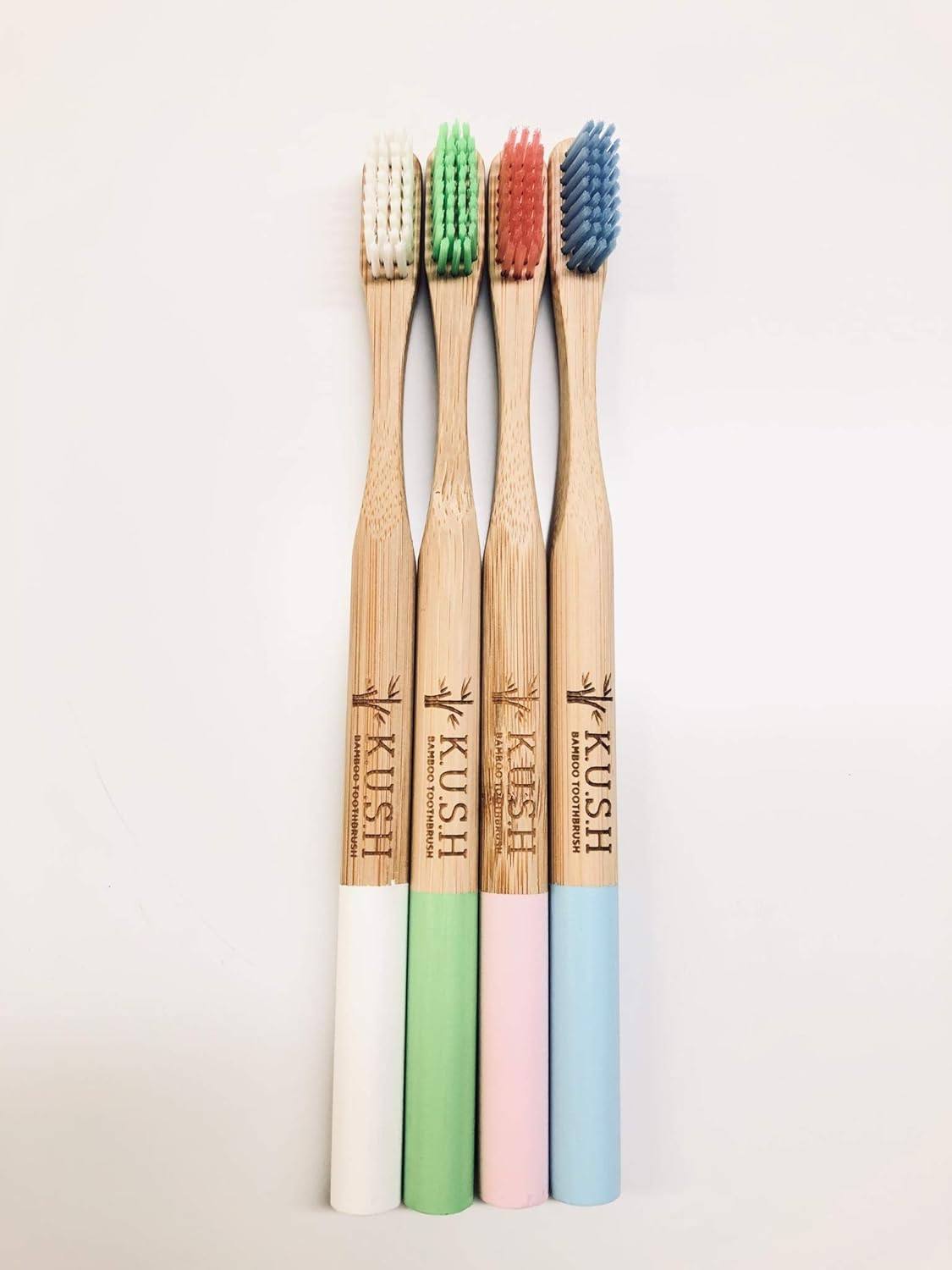 KUSH Bamboo Toothbrushes, Multicolor, Small - Image 3