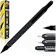 Monteverde USA 9-in-1 Tool Ballpoint Pen in Black – Multifunctional Pen with Stylus, Screwdrivers, Level, and Ruler – Exclusive Collection, Great Gift for Professionals
