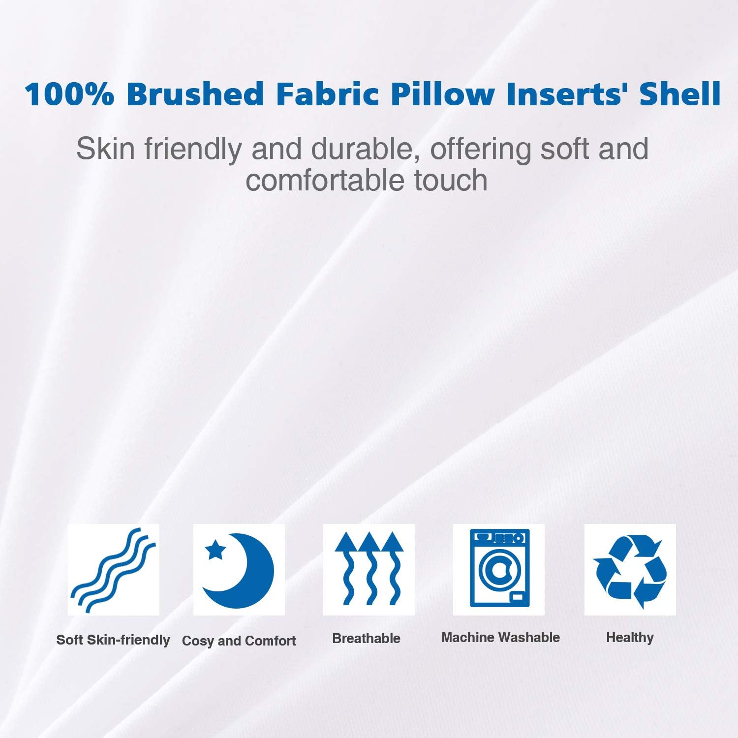 Eggishorn Throw Pillow Inserts (Pack of 2) 16x16 inch Decorative Pillow Stuffer Fully Filling with 450g Premium Resilient Microfiber Suitable for Soft Bed and Couch Cushion: Home & Kitchen
