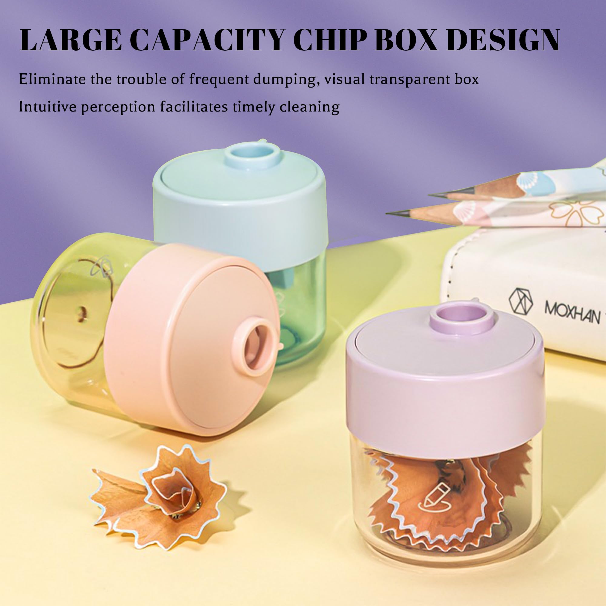 Pencil Sharpener, 3 Pack Single Hole Manual Pencil Sharpeners - for Colored Pencils, Classroom & Portable Sharpeners, Kids, Adults, Travel, School, Office