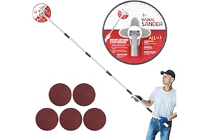 NIGWARM Pole Sander for Drywall, 85 inch Drywall Sander With Extension Pole, Manual Hand Drywall Sander with Extension Pole for Painting Projects， 360 Circular Radial Sander + 5pcs Wall Sanding Discs