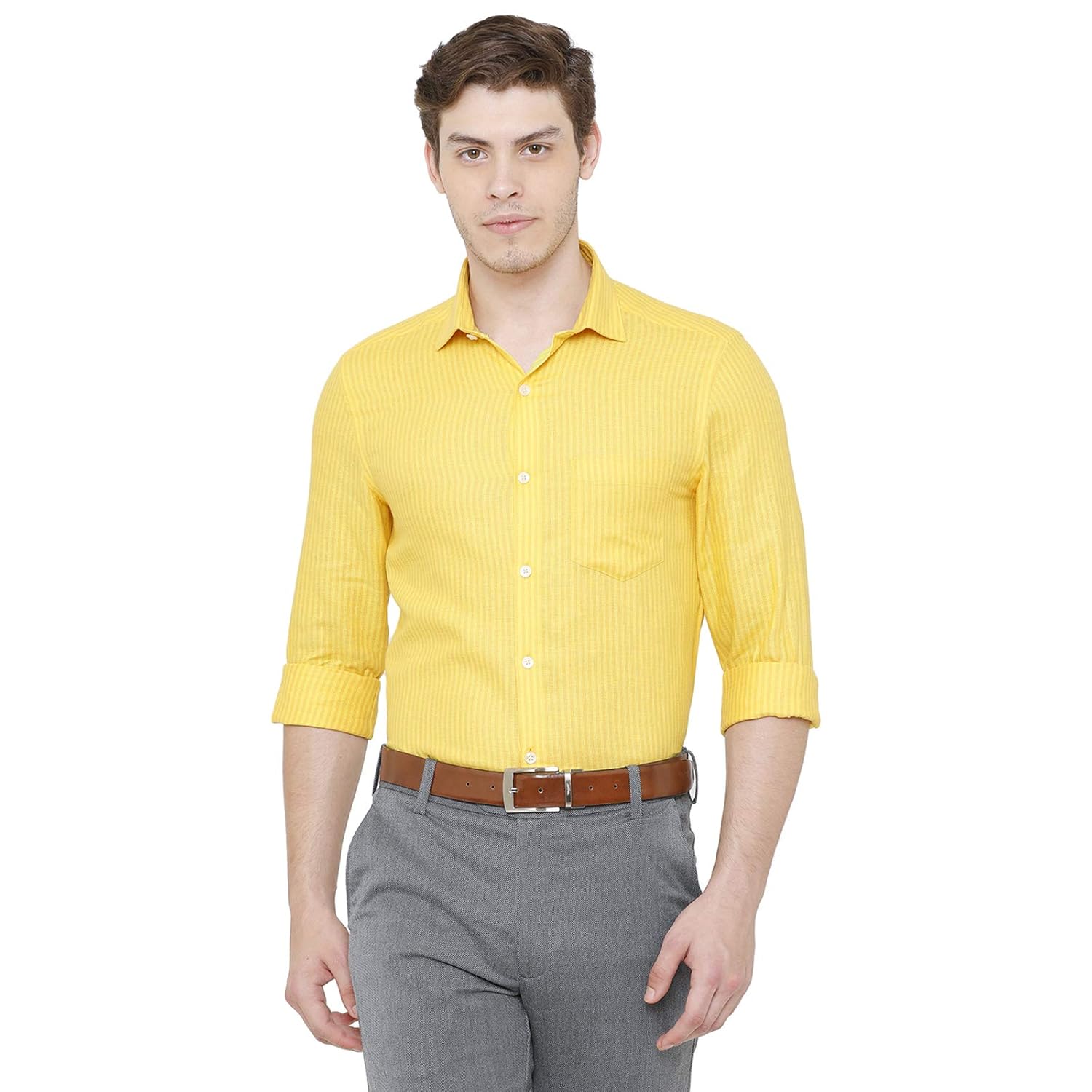 yellow formal shirt mens