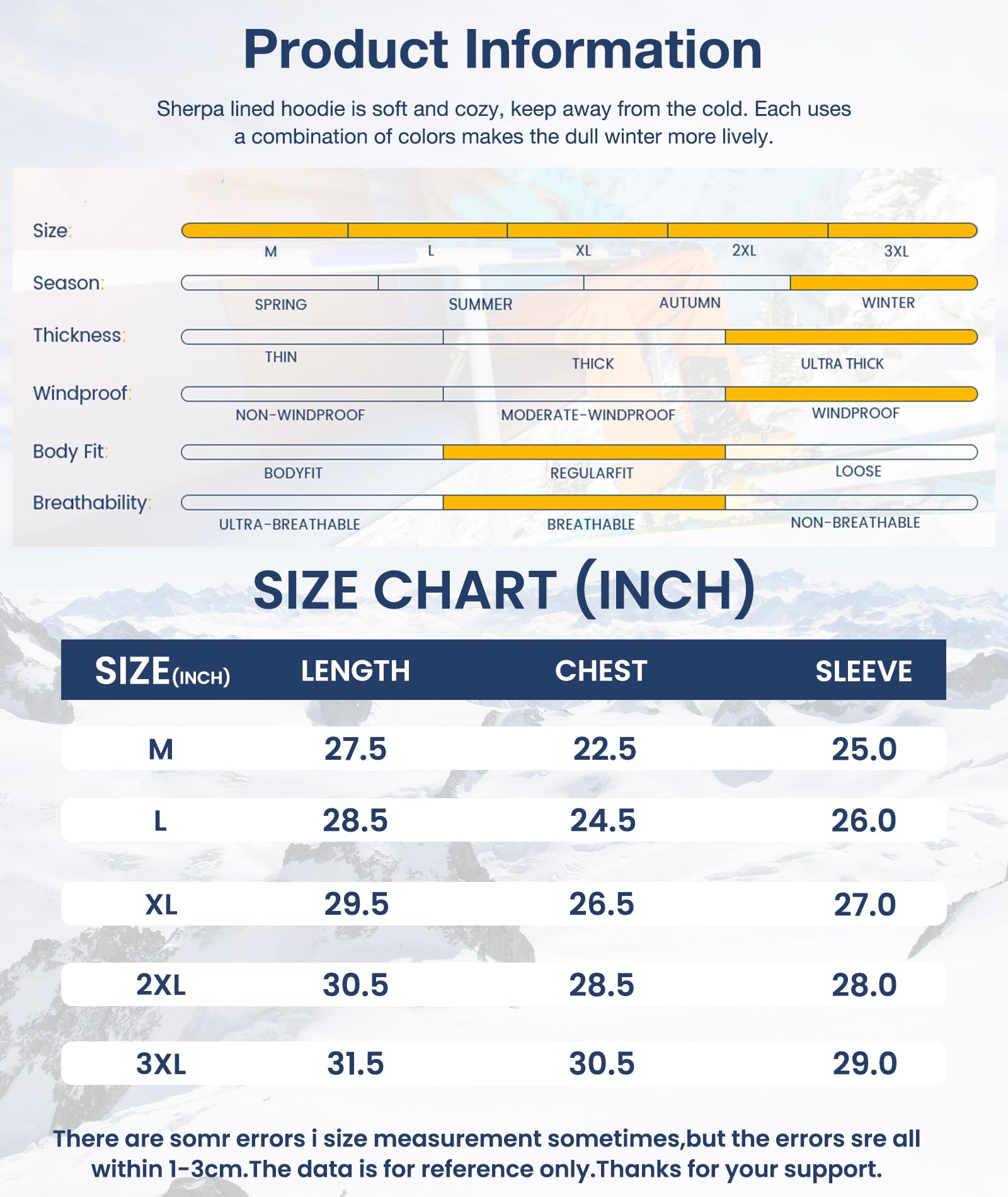 GEEK LIGHTING Men's Hoodie Heavyweight Fleece Sweatshirt Comfortable Full Zip Up Thick Sherpa Lined for Men Outdoor Activity