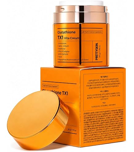 glutathione super whitening spot cream PRETTYSKIN TX1 15ml with 8 Types of Hyaluronic Acid, Niacinamide, Alpha-Arbutin, 11 Vitamins Complex for Wrinkle Care, Moisture, Airless Pump, Cruelty-Free : Beauty & Personal Care glutathione pqq and coq10