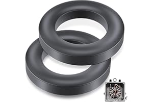 Gulfmew 2 Pack Toroid Ferrite Core Compatible with FT240-43 Ferrite Ring 2.4” to Reduce Signal Loss for RFI EMI RF HF Wires Suppression, EFHW and Power Transformers