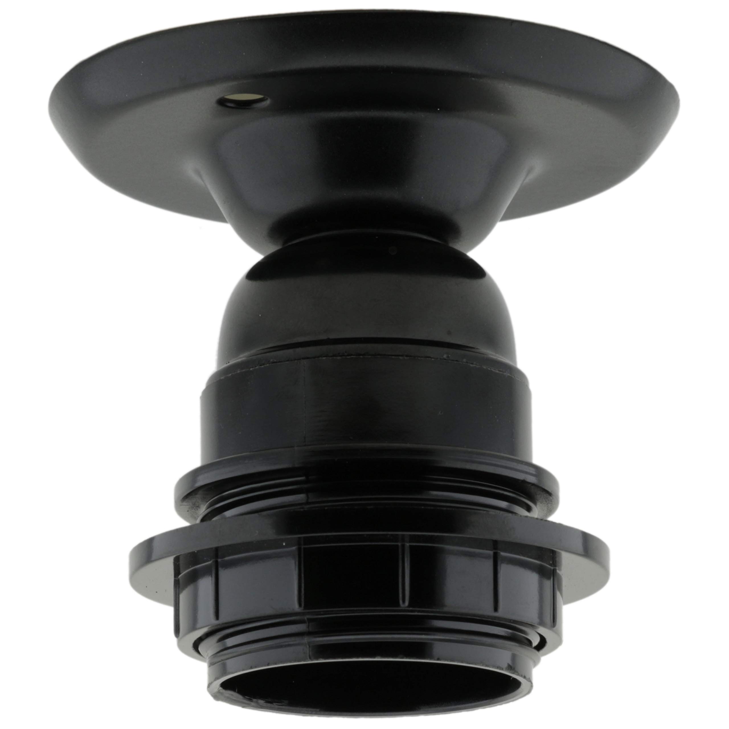 E27 Batten Bulb Holder (lampholder) in Black Bakelite