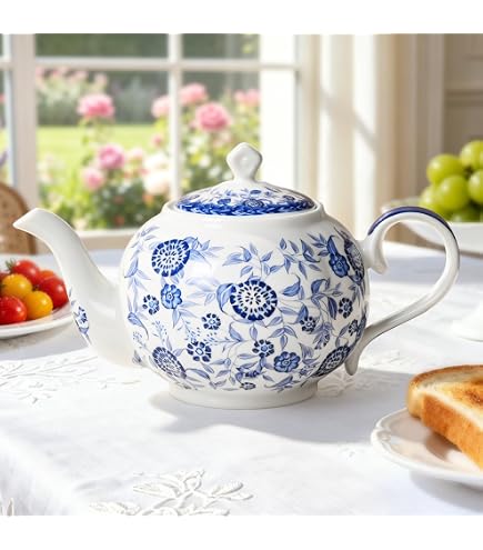 Amazon.com | Churchill Blue Willow Teapot 40-ounce: Blue Betty