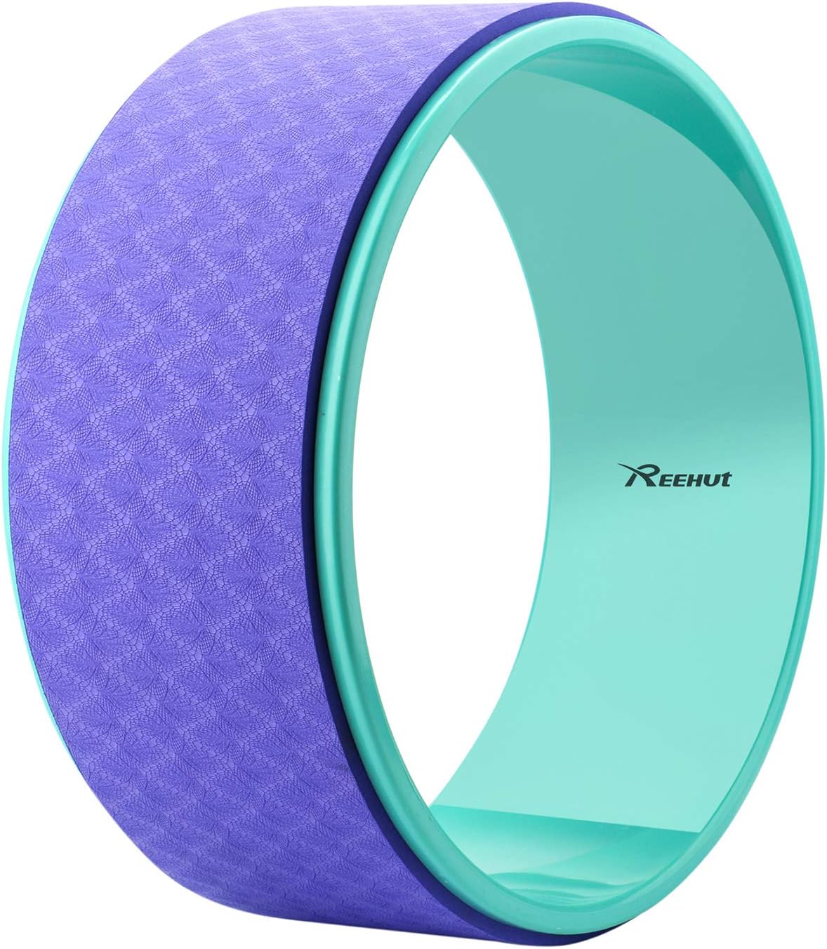 REEHUT Yoga Wheel - 12.6" x 5" Strong Premium Back Roller and Stretcher with Thick Cushion for Dharma Yoga Pose, Backbend & Stretching - (Black) : Sports & Outdoors
