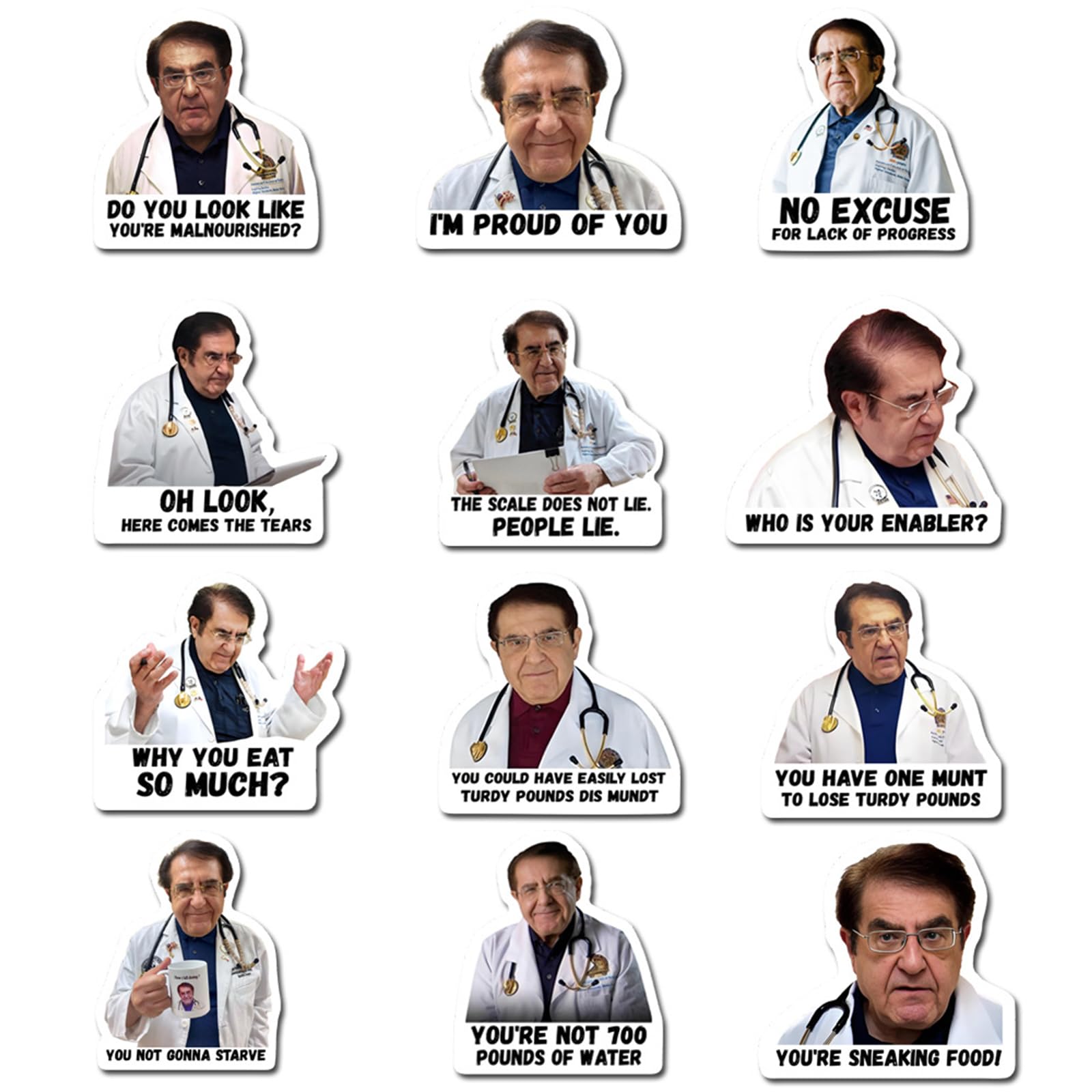 12 PCS Dr Now Fridge Magnet, Dr Now, Fridge Stickers, Funny Kitchen Fridge Magnets, Cute Diet Magnet Fridges, Funny Magnets Fridge Dector for Gifts, Motivational Diet Helper - Classic Quote