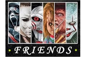 DIYDECORFUN Halloween Diamond Painting Kits for Adults,5D Horror Diamond Art for Beginners, DIY Full Round Drill Scary Diamond by Number, Spooky Bloody Ghostface Dot Gem Beads Painting for Wall Decor 16 x 12 in