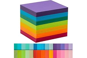 MAGECUBIKU Index Cards 280-Count 2.5x3 Inch,178GSM Heavyweight Set of 7 Colors Paper Multicolor Study Cards (Rainbow)