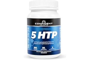 CONFIDENT HEALTH - 5-HTP 100mg – Supports Mood, Sleep & Stress Relief – Natural Serotonin Booster – Non-GMO, Gluten-Free Supp