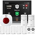 OSI Alarm System for Home Security (Gen 2)11 piece. DIY, Touch Screen, Motion Detection, Contact sensors, Wireless Siren, Remotes, Phone App, Compatible with Alexa, Continuous Updates,NO Monthly Fees