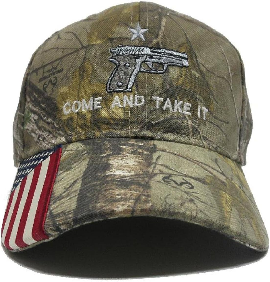 Military Imagine Camo Handgun Come and Take It Gun Cap Hat American