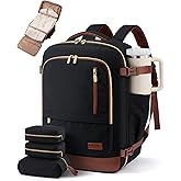 LOVEVOOK 40L Travel Backpack for Women Men with Garment Bag, Airline Approved Carry on Luggage Travel Essentials with 3 Packing Cubes, TSA Overnight Bags Weekender Essentials Backpacks fits 17" Laptop