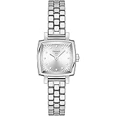 Tissot Lovely Square, Swiss Quartz, 20mm, Silver Dial with Diamonds, Women's Watch