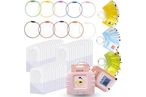 xcivi Card Holder for Lapare Audible Learning Kits, Designed for Sight Words Flash Cards Rings and Tabs 260PCS Self Adhesive Tabs with 10 Loops, Travel Carrier of Card Accessories
