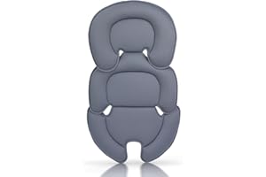 Innokids Infant Car Seat Insert, Car Seat Head and Body Supports for Babies, Soft Car Seat Insert Cushion Pad Suit for Infant Car Seats and Baby Strollers(Grey)