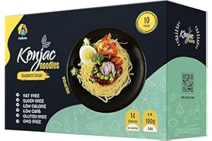 Hethstia Shirataki Konjac Spaghetti Pasta – 10-Pack, Vegan, Oat Flavor, Low Calorie, Gluten-Free, Fat-Free, Keto Friendly, Low Carb, Healthy Diet, Holiday Food Gift