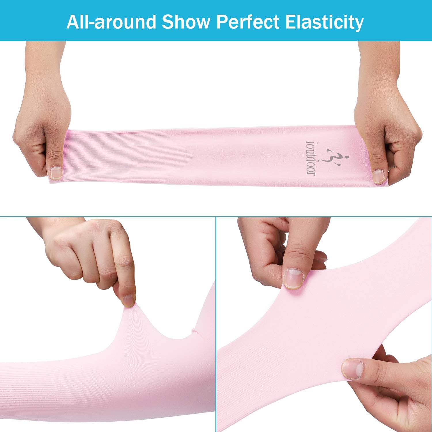 Arm Sleeves UV Protection,Arm Warmers Support Stretchy Anti-slip,Compression Sleeves to Cover Arms Womens Mens Youth for Covering Tattoo Basketball Running Cycling Gardening Outdoor (Pink,1 Pair) - Image 4