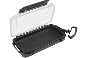 Hlotmeky Waterproof Dry Box for Kayaking, Boat, Phone - Small Container, Watertight Storage Case for Diving (Black)