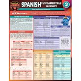 Spanish Fundamentals 2 - Vocabulary: for Middle School - a QuickStudy Laminated Reference Guide
