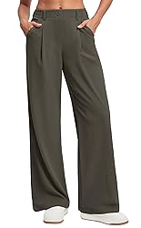 Ewedoos Wide Leg Pants Woman Stretchy Work Dress