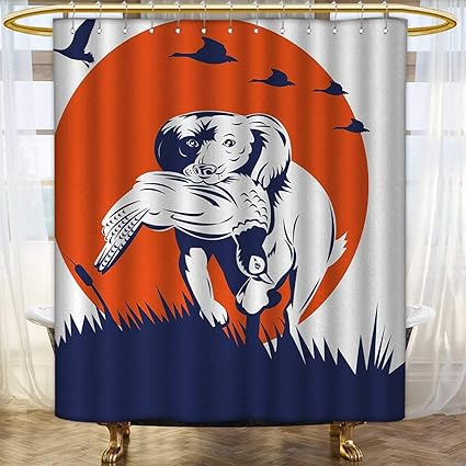 Amazon Com Anhounine Hunting Shower Curtains Waterproof Long