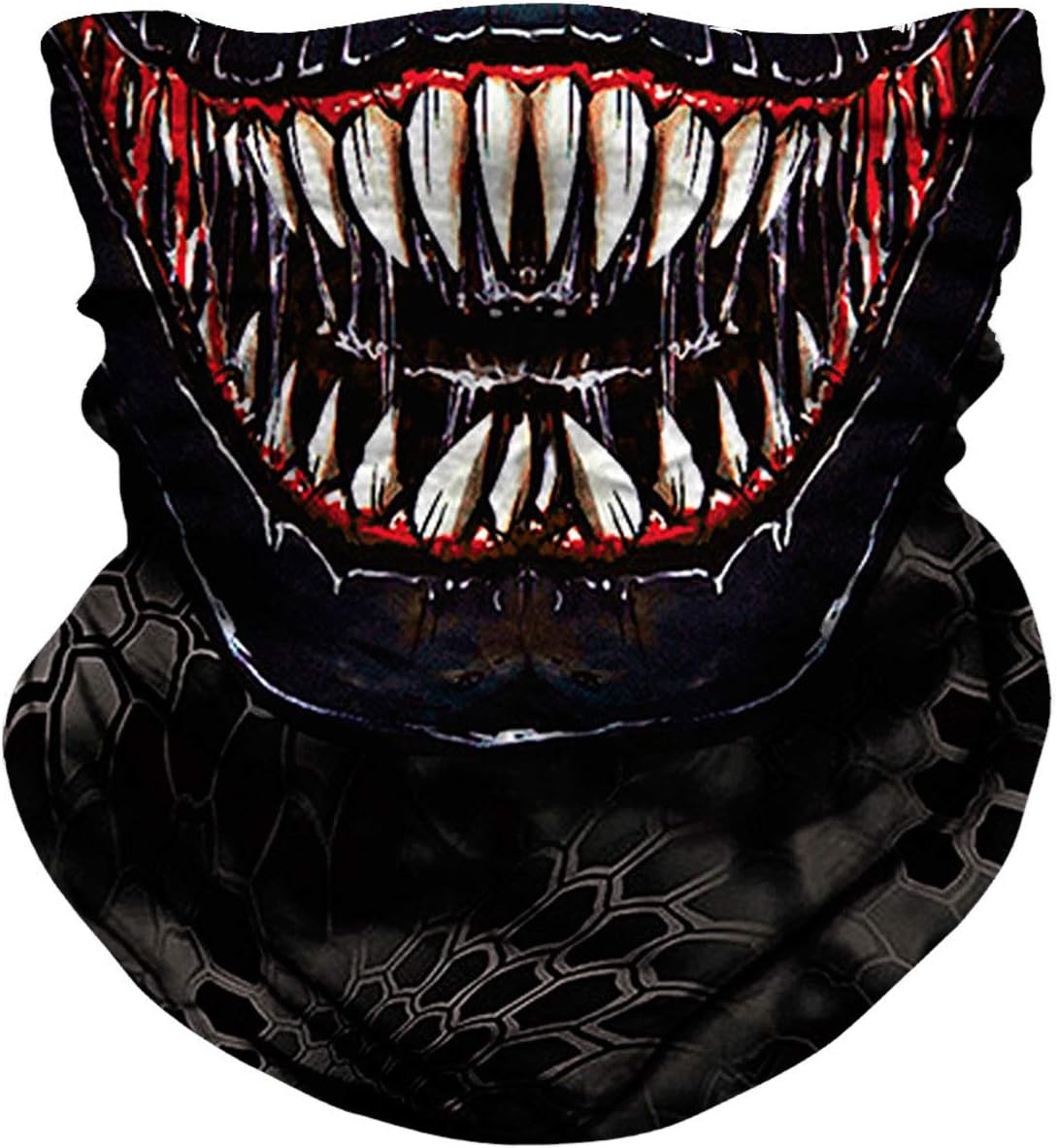 Face Mask for Sun Wind Dust Protection Tube Mask for Men Women Rave Motorcycle Riding Biker Fishing Hunting Festival Outdoor Summer Seamless Bandana Headband Thin 3D Skull Skeleton Flag Camo