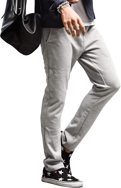 Amazon ルービック ジョガーパンツ メンズ スウェット スキニー スリム 細身 タイト ライン ストレッチ スポーツ おしゃれ Rubik パンツ 通販