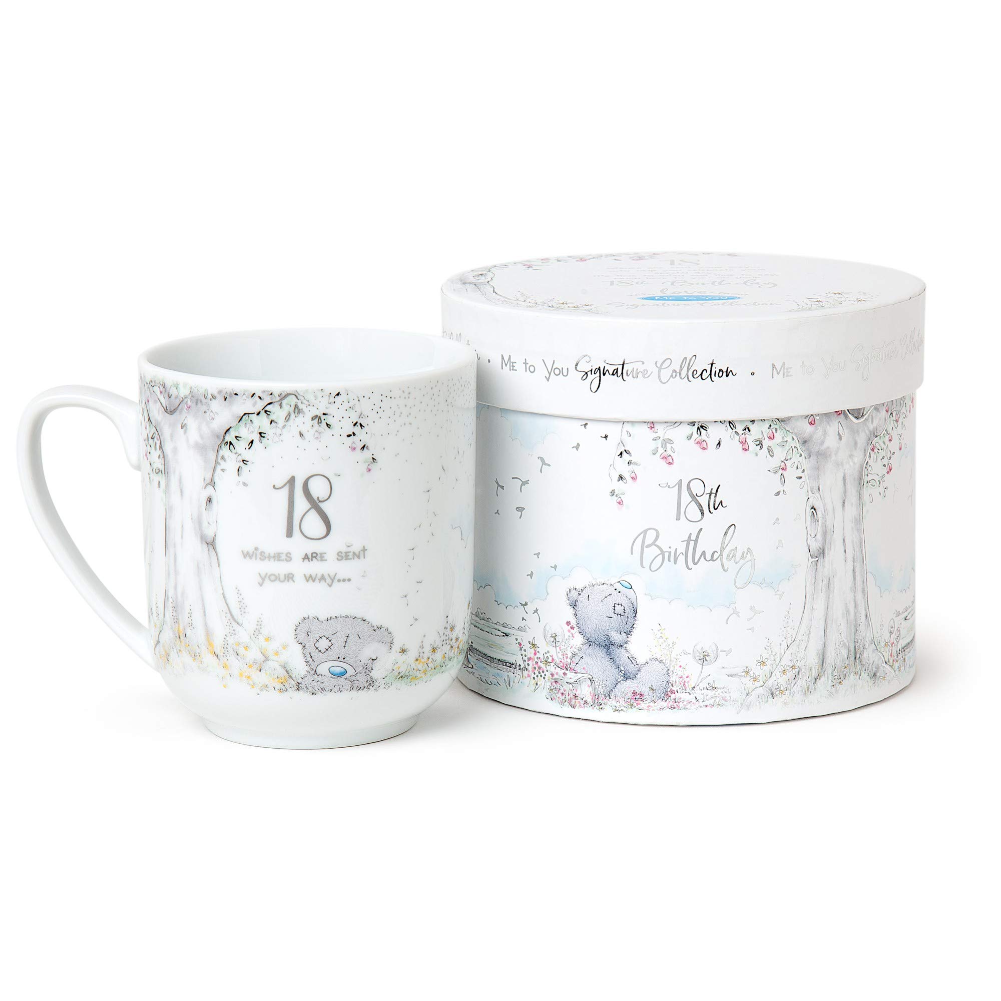 Me to You Tatty Teddy 18th Birthday Ceramic Mug in a Gift Box - Official Collection, Silver