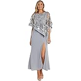 R&M Richards Womens Luna Shine Lace Gown