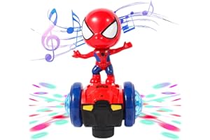 TOYLEMSAN Dancing Spider Toy Musical Robot Toy Spin Interactive Toy Car with Colorful Flashing Lights & Music, Interactive Educational Gift for Boy and Girl