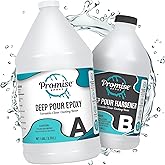 Promise Epoxy Deep Pour Epoxy Resin Kit 1.5 Gallon - Food Safe, Clear Casting, Ideal for River Tables, Castings & DIY Projects - Low Odor, High-Gloss Finish, Up to 4" Pouring Depth