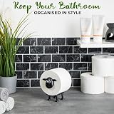 VELENTI Sheep Toilet Roll Holder - Free Standing 3D Printed Black Sheep view 2