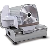 Valley Sportsman Meat Slicer for home, 1/4 HP, 180W Electric Food Slicer w/ 7.5" Stainless Steel Blade, 0mm-15mm Adjustable T
