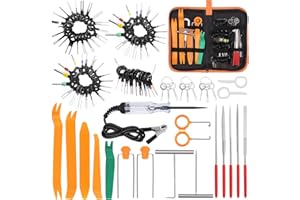Swpeet 96Pcs Terminal Removal Tool Kit Depinning Tool Electrical Connector Pin Removal Tool Kit Pin Extractor Tool Set Wire T