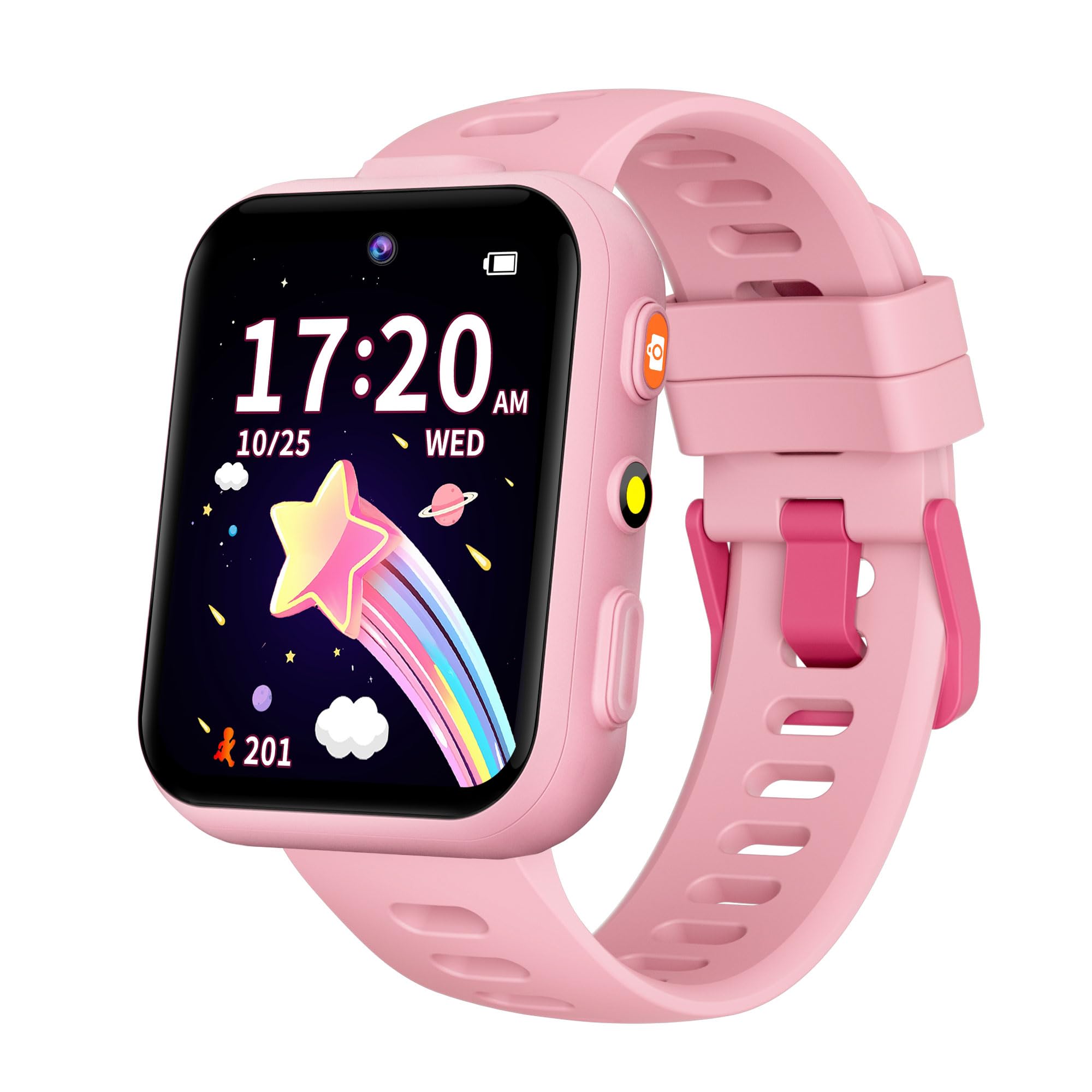 Photo 1 of TICTIKY Smart Watch for Kids, Kids Watch with 2 Cameras, 30 Puzzle Games, Learning Cards, Video Music Player, Audiobooks, Pedometer, Alarm Clock, Torch, Birthday Gifts Toys for Kids Girls 4-10