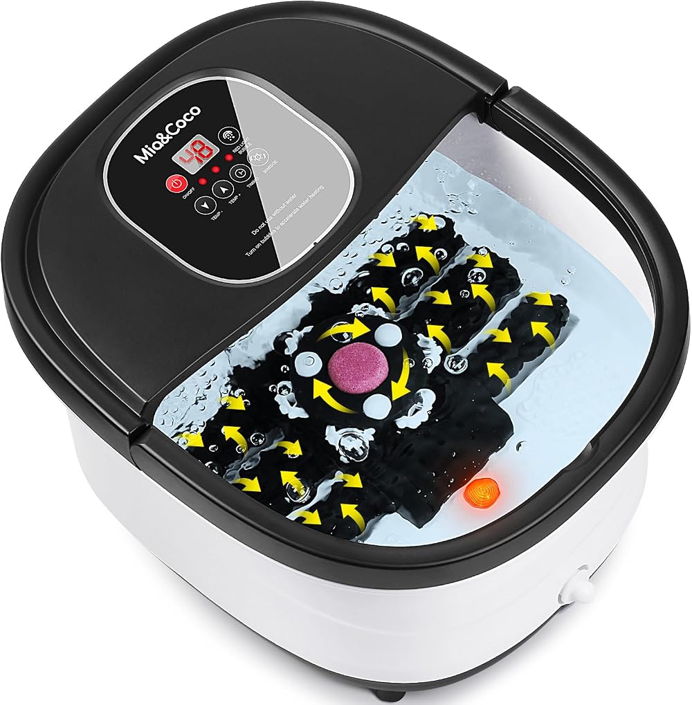 Mia&Coco Foot Spa Bath with Massage Heating Shiatsu Pedicure Set 9L